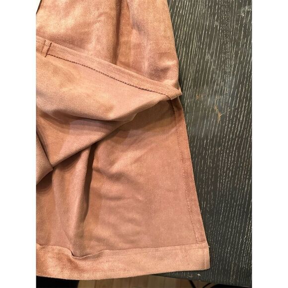 OAT New York Women's Pink Faux Suede Trench Coat Size S Long Sleeve NWT - Picture 13 of 13